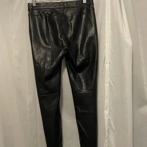 Black leather leggings free people